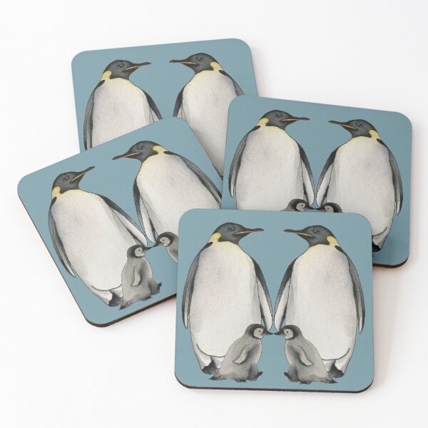 Item preview, Watercolour penguin family designed and sold by HollyPopsDesign.