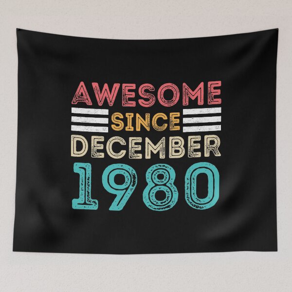 Item preview, Retro Vintage 40th Birthday - Awesome Since December 1980 designed and sold by meedTee.