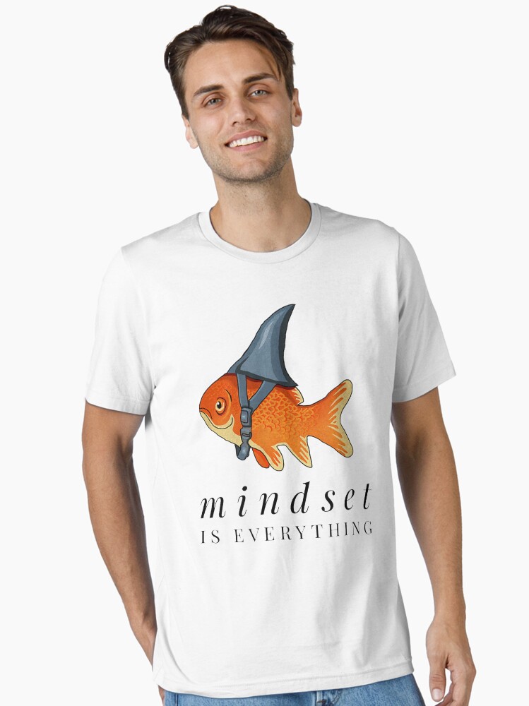 Thumbnail 2 von 7, Essential T-Shirt, Denkweise ist alles Goldfisch Hai Motivation designt und verkauft von MartinLoop.