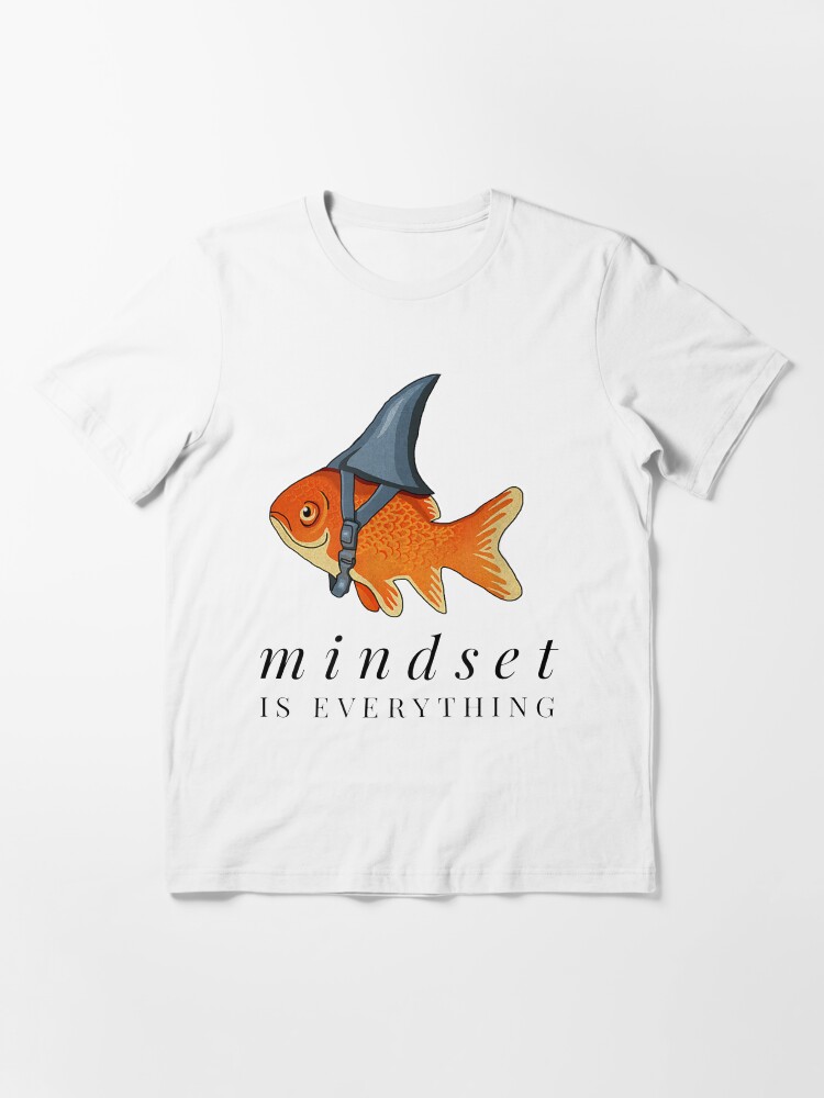 Thumbnail 3 von 7, Essential T-Shirt, Denkweise ist alles Goldfisch Hai Motivation designt und verkauft von MartinLoop.