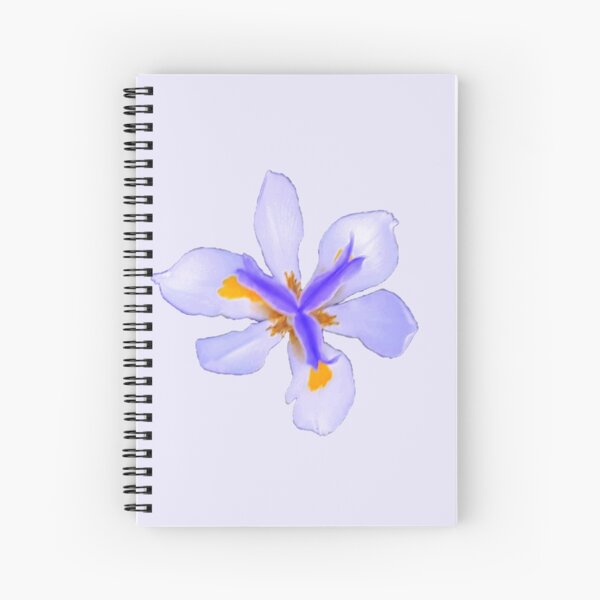 Wild Iris in white Spiral Notebook