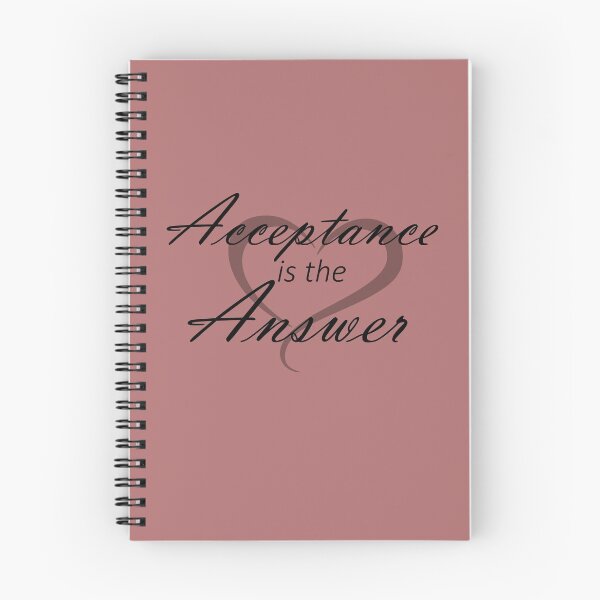 Item preview, Acceptance is the Answer Slogan with Heart from Alcoholics Anonymous Big Book Sobriety Gift  designed and sold by Zen  Goat.