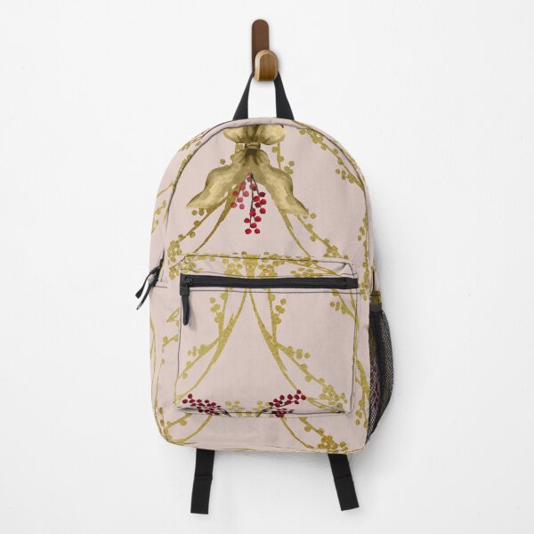 Item preview, Parisian Christmas Soft Pink with Metallic-Look Gold Berries designed and sold by Cheryl Graham.