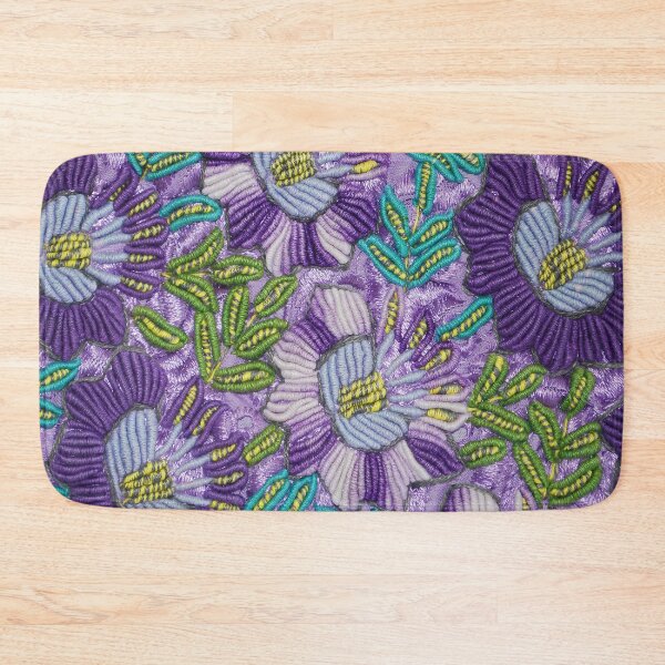 Item preview, Purple Flowers Mexican embroidery designed and sold by DinorahAle.