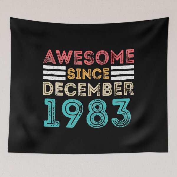 Item preview, Retro Vintage 37th Birthday - Awesome Since December 1983 designed and sold by meedTee.
