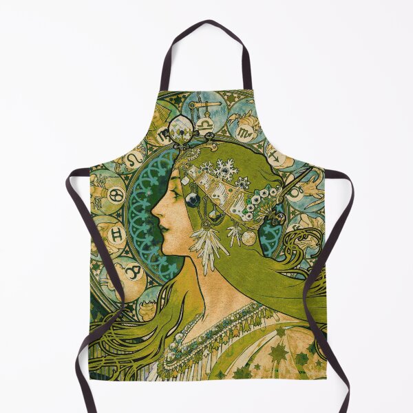 Item preview, Emerald Green Vintage Astrology Poster | Alphonse Mucha designed and sold by wildtribe.
