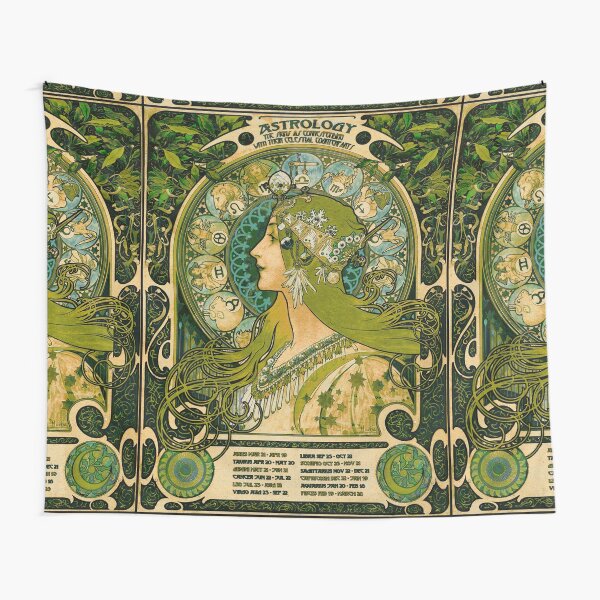 Item preview, Emerald Green Vintage Astrology Poster | Alphonse Mucha  designed and sold by wildtribe.