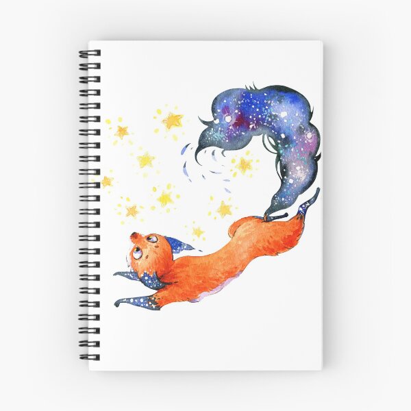 Aperçu de l'œuvre Renard galaxie chassant les étoiles créée et vendue par FeffCreates.