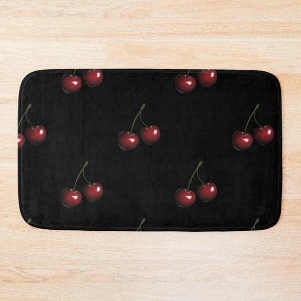 Item preview, Cherries on black pattern designed and sold by StickinTogether.