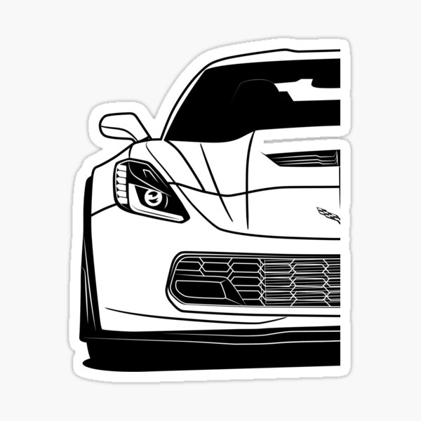 Corvette C7 Z06 Meilleur design de chemise Sticker
