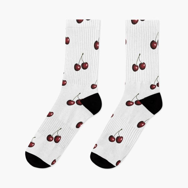 Item preview, Cherries on white pattern designed and sold by StickinTogether.