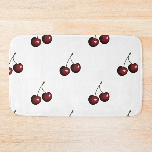 Item preview, Cherries on white pattern designed and sold by StickinTogether.