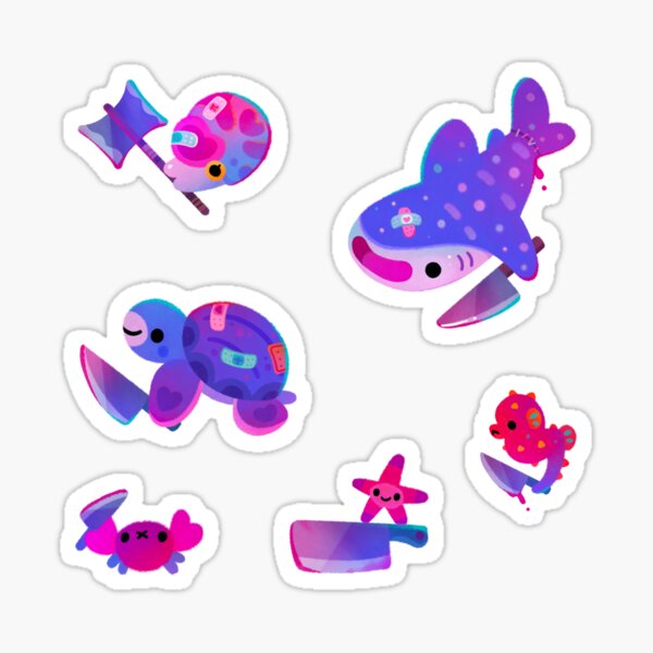 Stabby whaleshark/squid Sticker