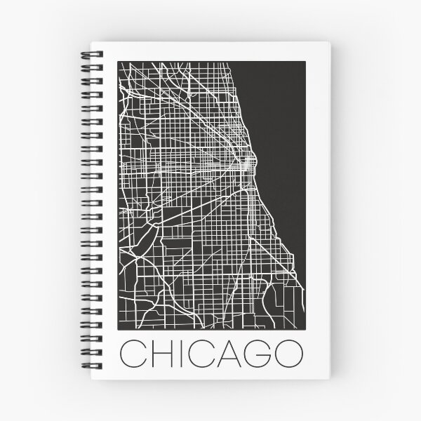 Item preview, Chicago Street Map White and Black designed and sold by HelloGentry.