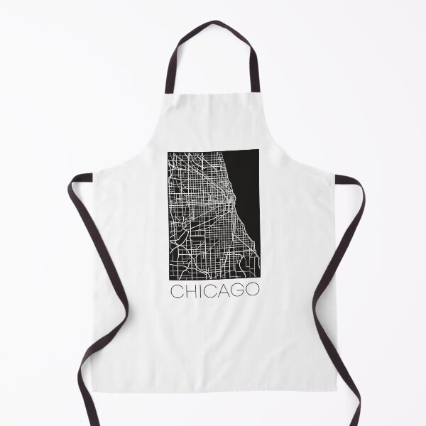Item preview, Chicago Street Map White and Black designed and sold by HelloGentry.
