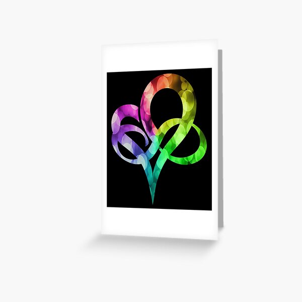 Colorful Lights INFINITY HEART | Poly Pride | Polyamory symbol Greeting Card