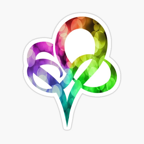Colorful Lights INFINITY HEART | Poly Pride | Polyamory symbol Sticker