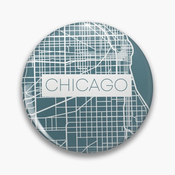 Item preview, Chicago Street Map White and Blue designed and sold by HelloGentry.