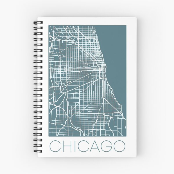 Item preview, Chicago Street Map White and Blue designed and sold by HelloGentry.
