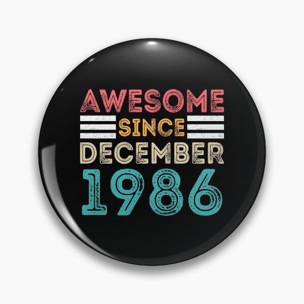 Item preview, Retro Vintage 34th Birthday - Awesome Since December 1986 designed and sold by meedTee.