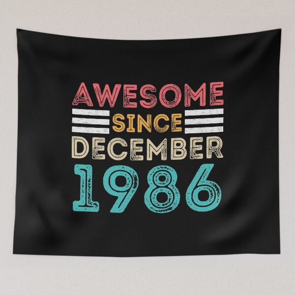 Item preview, Retro Vintage 34th Birthday - Awesome Since December 1986 designed and sold by meedTee.