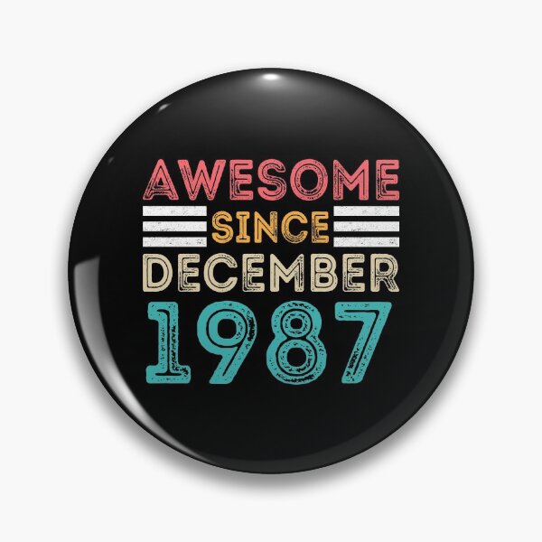 Item preview, Retro Vintage 33rd Birthday - Awesome Since December 1987 designed and sold by meedTee.