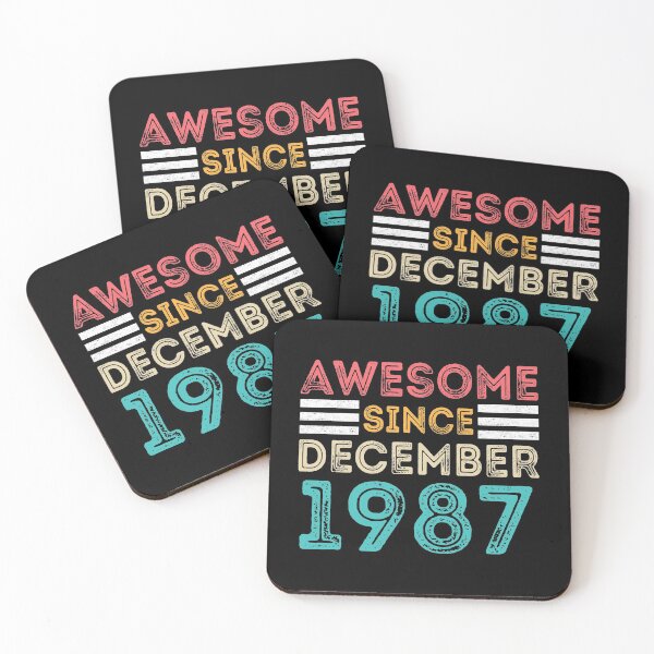 Item preview, Retro Vintage 33rd Birthday - Awesome Since December 1987 designed and sold by meedTee.