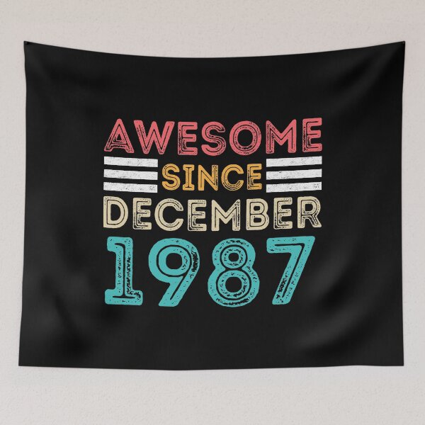 Item preview, Retro Vintage 33rd Birthday - Awesome Since December 1987 designed and sold by meedTee.