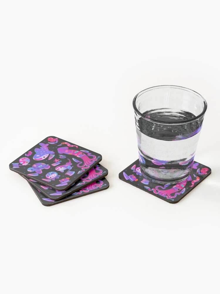 Thumbnail 2 of 5, Coasters (Set of 4), Stabby marine life designed and sold by pikaole.