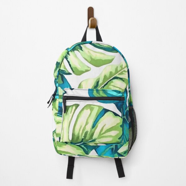 Item preview, Colorful Tropical Leaves Of Banana and Monstera Blue Green designed and sold by taiche.