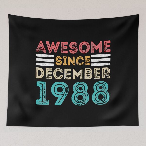 Item preview, Retro Vintage 32nd Birthday - Awesome Since December 1988 designed and sold by meedTee.