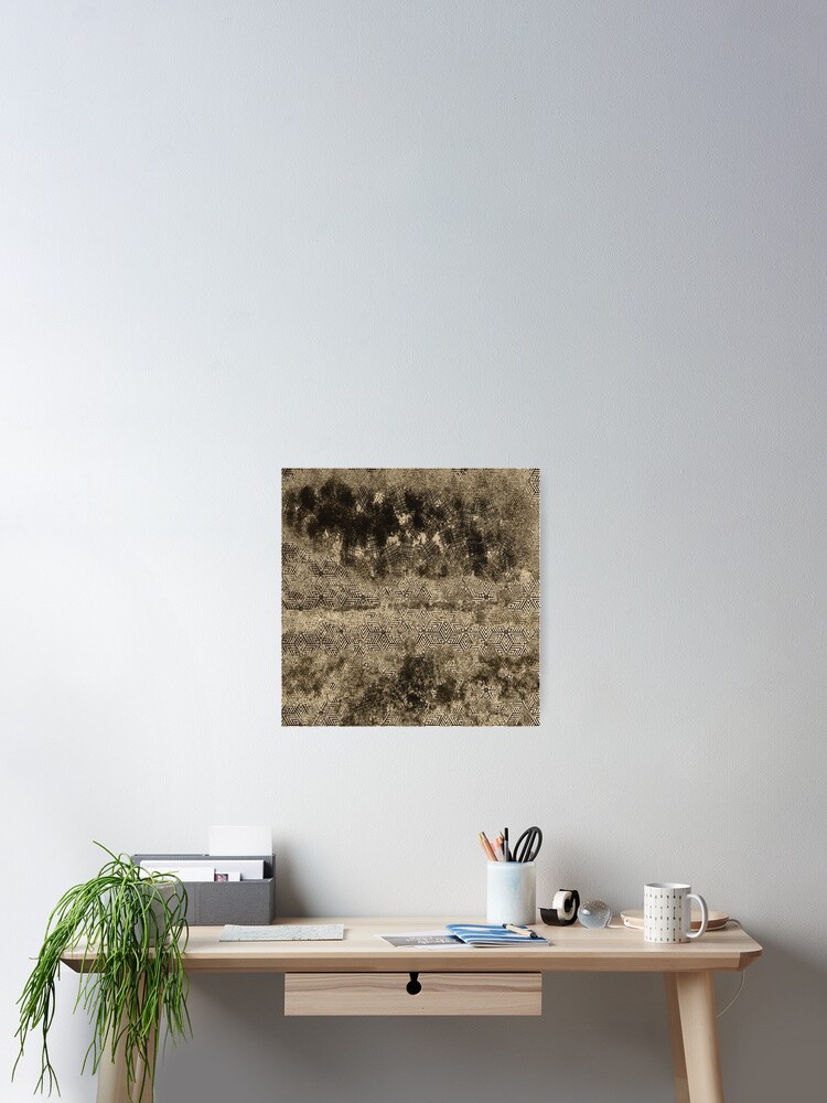 Thumbnail 2 of 3, Poster, Cryptic Sand Drawings Pattern designed and sold by HansBlame.