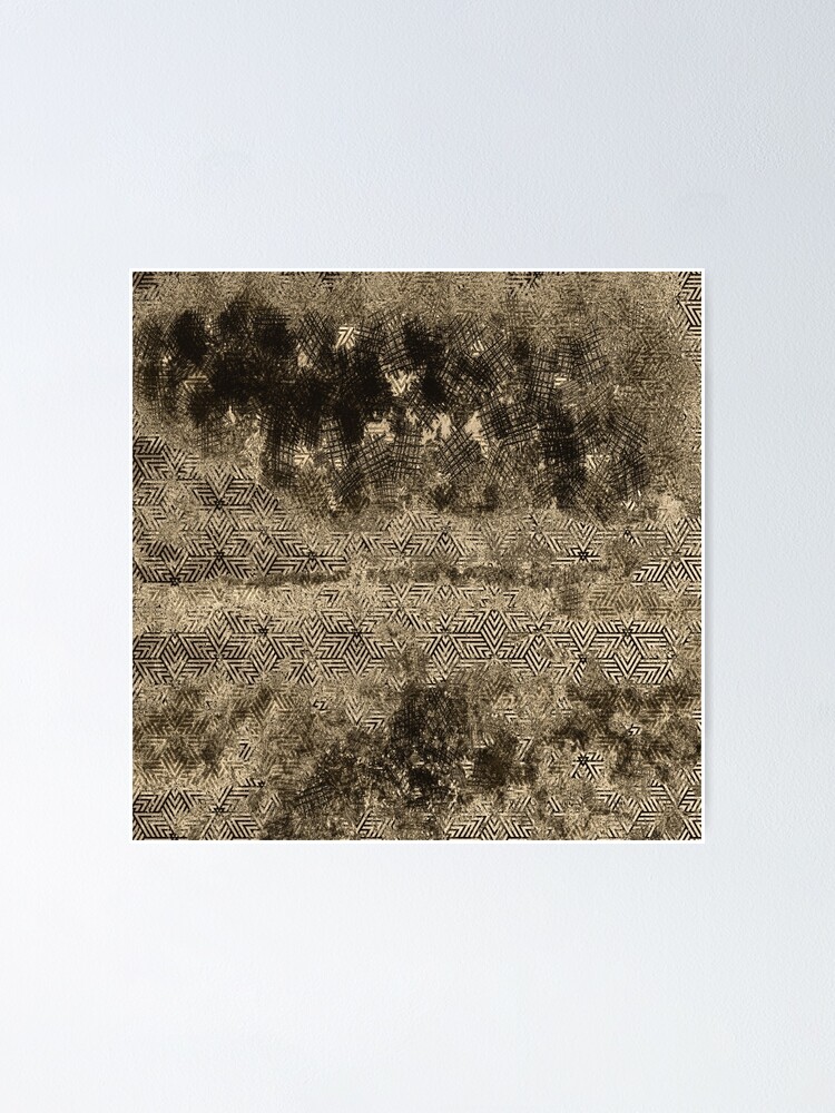 Thumbnail 1 of 3, Poster, Cryptic Sand Drawings Pattern designed and sold by HansBlame.