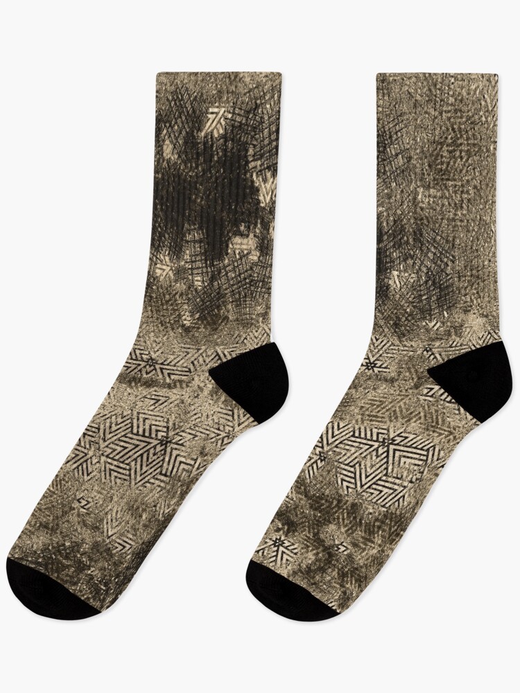 Thumbnail 1 of 5, Socks, Cryptic Sand Drawings Pattern designed and sold by HansBlame.