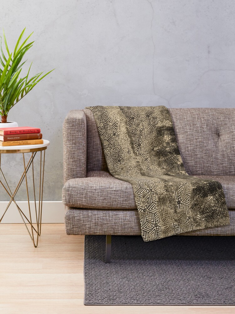Thumbnail 2 of 6, Throw Blanket, Cryptic Sand Drawings Pattern designed and sold by HansBlame.