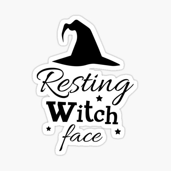 Resting witch face vinyl decal Bumper Stickers Paper & Party Supplies ...