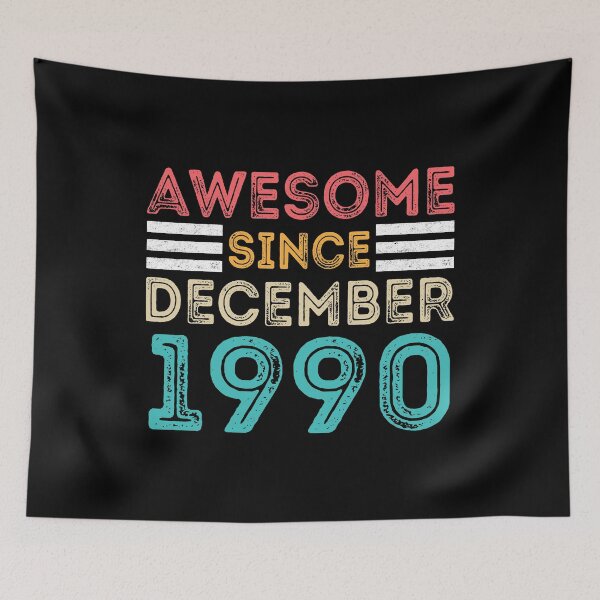 Item preview, Retro Vintage 30th Birthday - Awesome Since December 1990 designed and sold by meedTee.