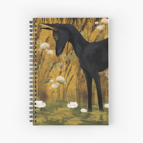 Item preview, Anubis in pond with tilapia  designed and sold by Lilianna Dmytrek.
