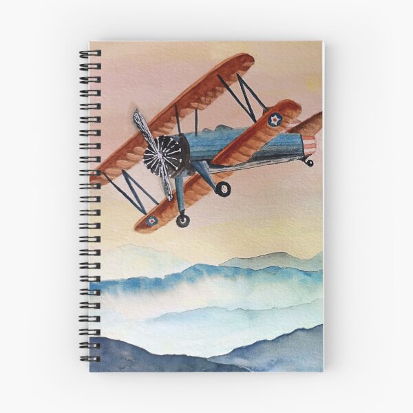 Item preview, vintage airplane watercolor painting designed and sold by artjojo.