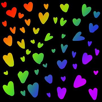 Artwork thumbnail, rainbow hearts by Multiminjae