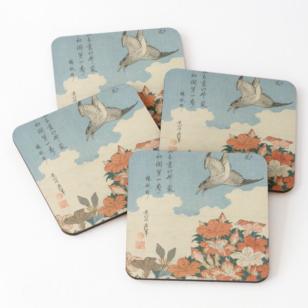 Item preview, Japanese Art: Hokusai, Cuckoo and Azaleas designed and sold by The Great  Art.