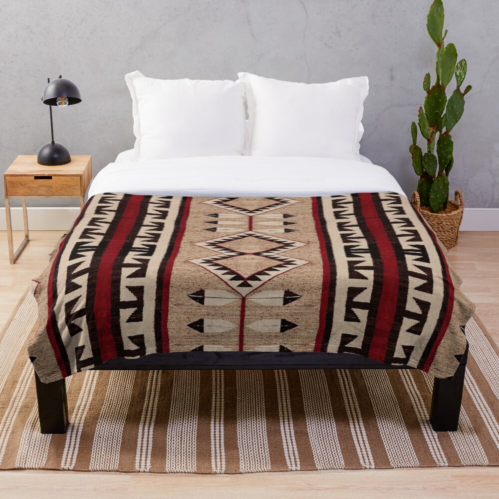 Crimson Navajo Quilted Blanket NCU0NXD1756 main image 1
