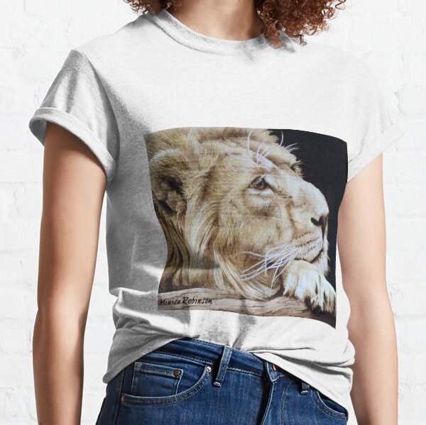 African Lion by Minisa Robinson Classic T-Shirt