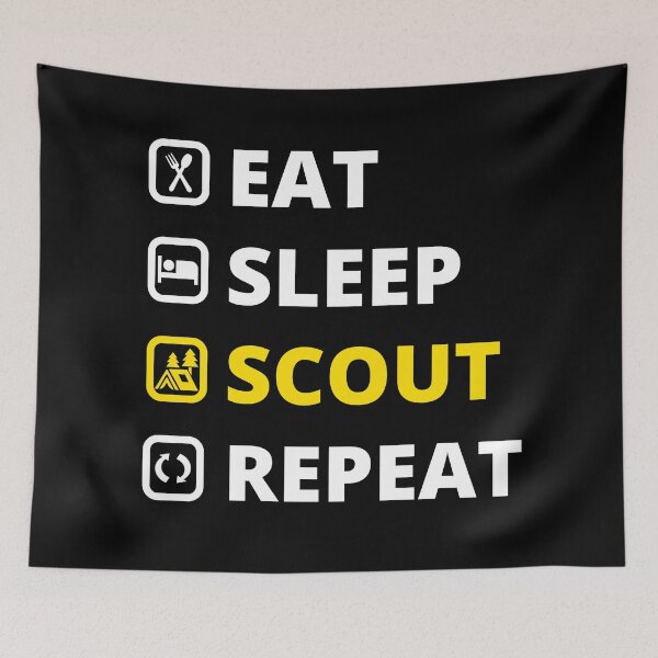 Item preview, EAT SLEEP SCOUT REPEAT designed and sold by Louay Oudi.