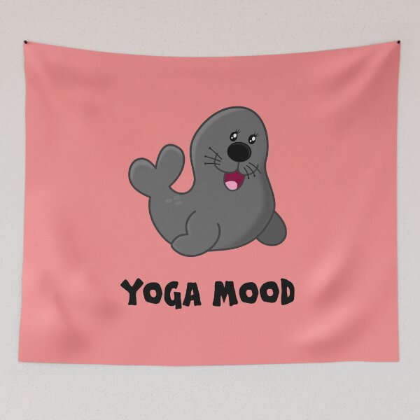 Item preview, Yoga Mood Seal pink designed and sold by oxoxoxo.