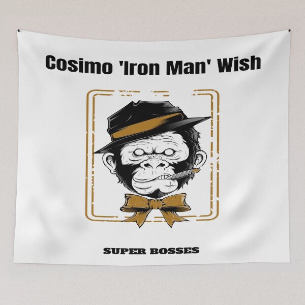 Item preview, Cosimo 'Iron Man' Wish. Super Bosses. Monkey with cigar. designed and sold by Aleksys.