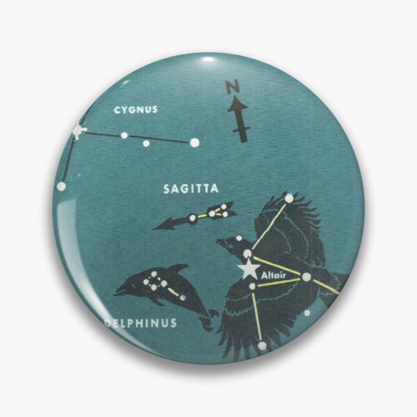 Item preview, Delphinus Dolphin Constellation - Vintage Retro Star Map designed and sold by elevens.