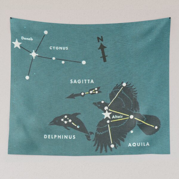 Item preview, Delphinus Dolphin Constellation - Vintage Retro Star Map designed and sold by elevens.
