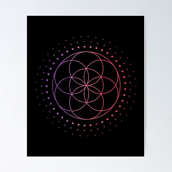 Item preview, Sacred Geometry Seed of Life Yoga Psychedelic Mandala Trance design designed and sold by A-Fashion.