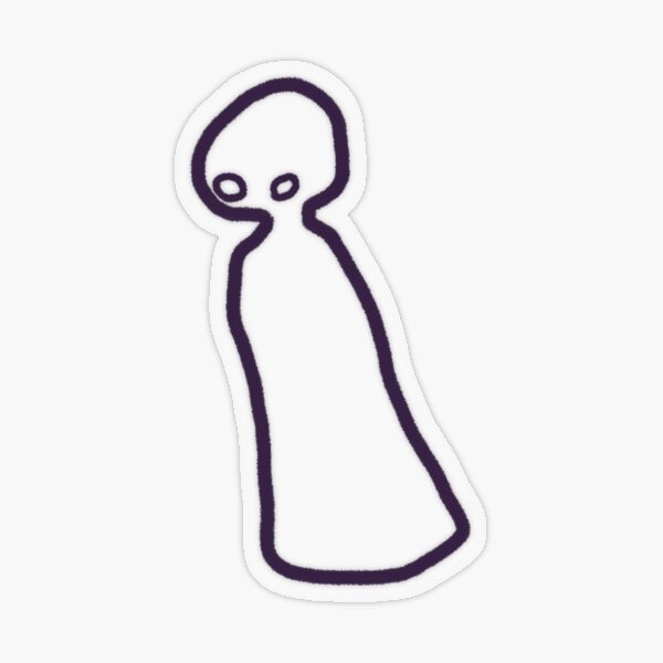 first ghost gliding, dark | heliosienne Transparent Sticker